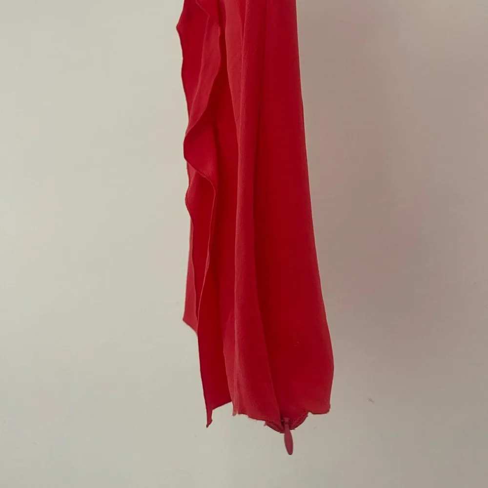 Women’s red silk blouse - Picture 3 of 6